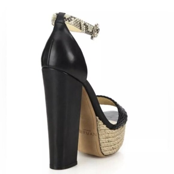 ALEXANDRE BIRMAN ALICIA BRAIDED PLATFORM SANDALS - BLACK-NATURAL 41 - Picture 2 of 13